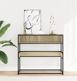 vidaXL Wandtafel 90x35x80 cm bewerkt hout sonoma eikenkleurig