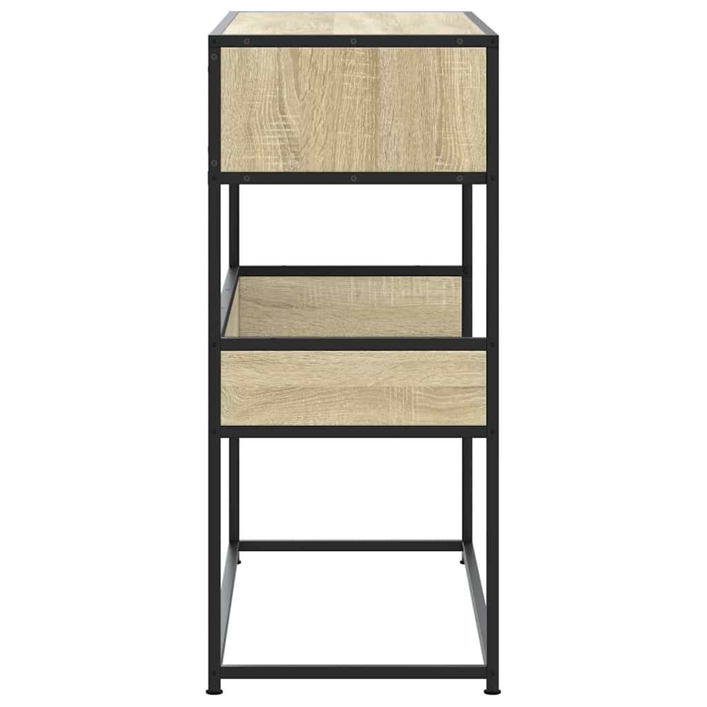 vidaXL Wandtafel 90x35x80 cm bewerkt hout sonoma eikenkleurig