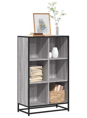 VidaXL Boekenkast 65,5x33x107,5cm bewerkt hout grijs sonoma eikenkleur