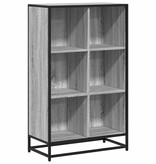 vidaXL Boekenkast 65,5x33x107,5cm bewerkt hout grijs sonoma eikenkleur
