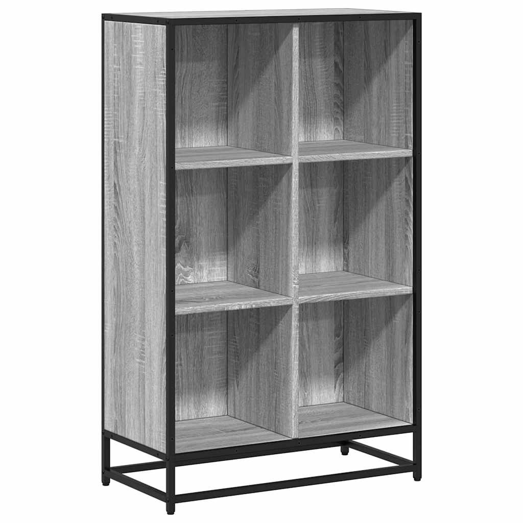 vidaXL Boekenkast 65,5x33x107,5cm bewerkt hout grijs sonoma eikenkleur