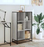 vidaXL Boekenkast 65,5x33x107,5cm bewerkt hout grijs sonoma eikenkleur