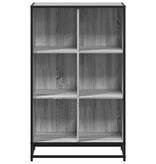 vidaXL Boekenkast 65,5x33x107,5cm bewerkt hout grijs sonoma eikenkleur