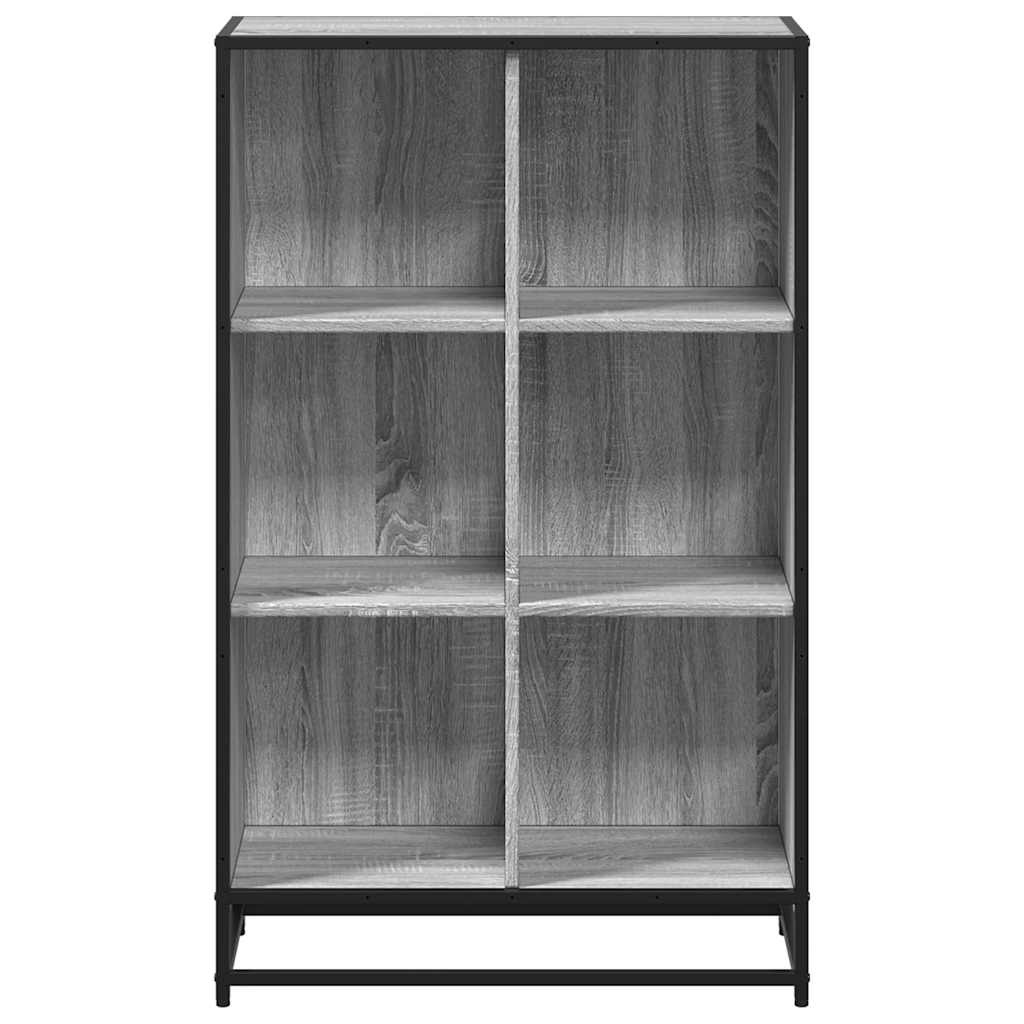 vidaXL Boekenkast 65,5x33x107,5cm bewerkt hout grijs sonoma eikenkleur