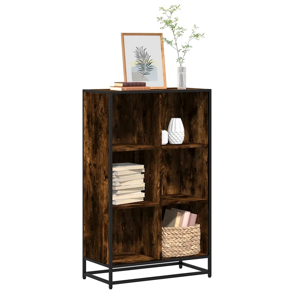 vidaXL Boekenkast 65,5x33x107,5 cm bewerkt hout gerookt eikenkleurig