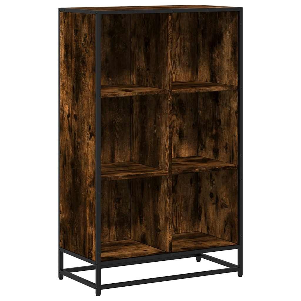 vidaXL Boekenkast 65,5x33x107,5 cm bewerkt hout gerookt eikenkleurig