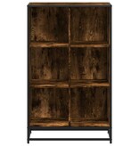 vidaXL Boekenkast 65,5x33x107,5 cm bewerkt hout gerookt eikenkleurig