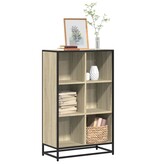 vidaXL Boekenkast 65,5x33x107,5 cm bewerkt hout sonoma eikenkleurig