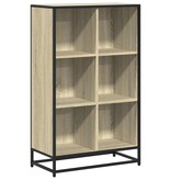 vidaXL Boekenkast 65,5x33x107,5 cm bewerkt hout sonoma eikenkleurig