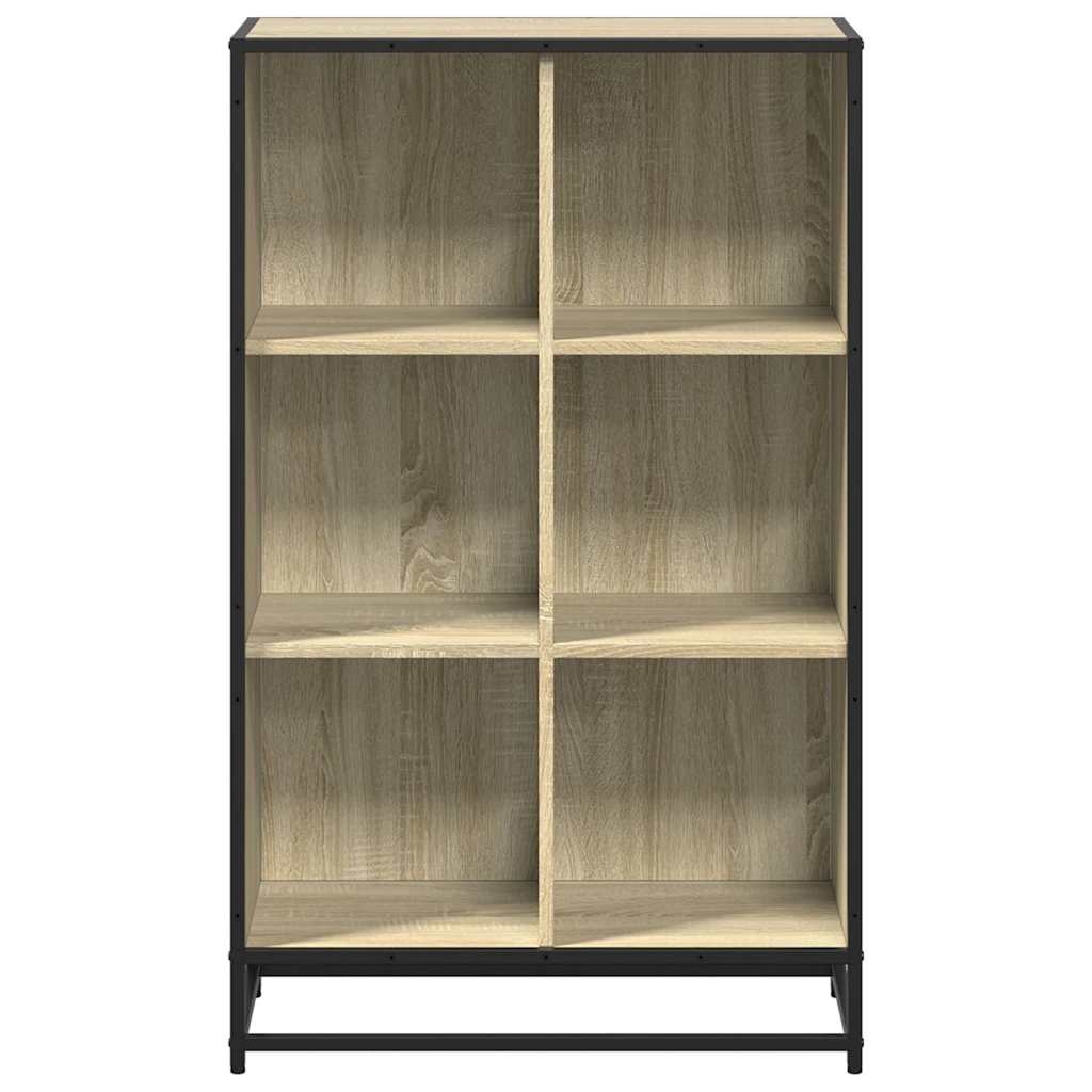 vidaXL Boekenkast 65,5x33x107,5 cm bewerkt hout sonoma eikenkleurig