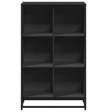 vidaXL Boekenkast 65,5x33x107,5 cm bewerkt hout zwart