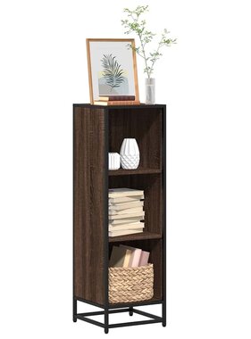 VidaXL Boekenkast 33,5x33x107,5 cm bewerkt hout bruin eikenkleur