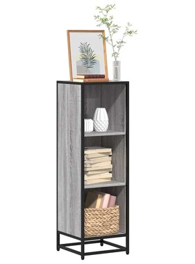 VidaXL Boekenkast 33,5x33x107,5 bewerkt hout grijs sonoma eikenkleur