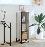 vidaXL Boekenkast 33,5x33x107,5 bewerkt hout grijs sonoma eikenkleur