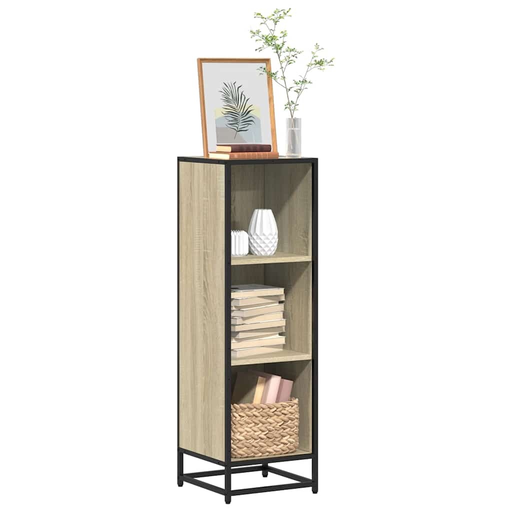 vidaXL Boekenkast 33,5x33x107,5 cm bewerkt hout sonoma eikenkleurig