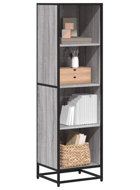 VidaXL Boekenkast 40x35x139 cm bewerkt hout grijs sonoma eikenkleurig