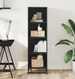 vidaXL Boekenkast 40x35x139 cm bewerkt hout zwart