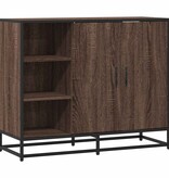 vidaXL Dressoir 92x35x76 cm bewerkt hout bruin eikenkleurig