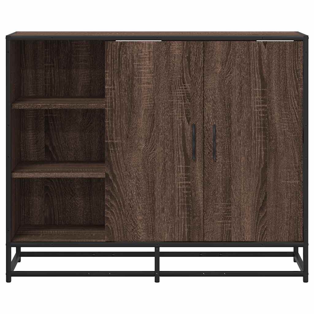 vidaXL Dressoir 92x35x76 cm bewerkt hout bruin eikenkleurig