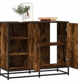 vidaXL Dressoir 92x35x76 cm bewerkt hout gerookt eikenkleurig