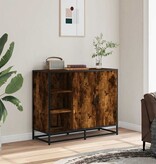 vidaXL Dressoir 92x35x76 cm bewerkt hout gerookt eikenkleurig