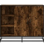 vidaXL Dressoir 92x35x76 cm bewerkt hout gerookt eikenkleurig