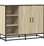 vidaXL Dressoir 92x35x76 cm bewerkt hout sonoma eikenkleurig