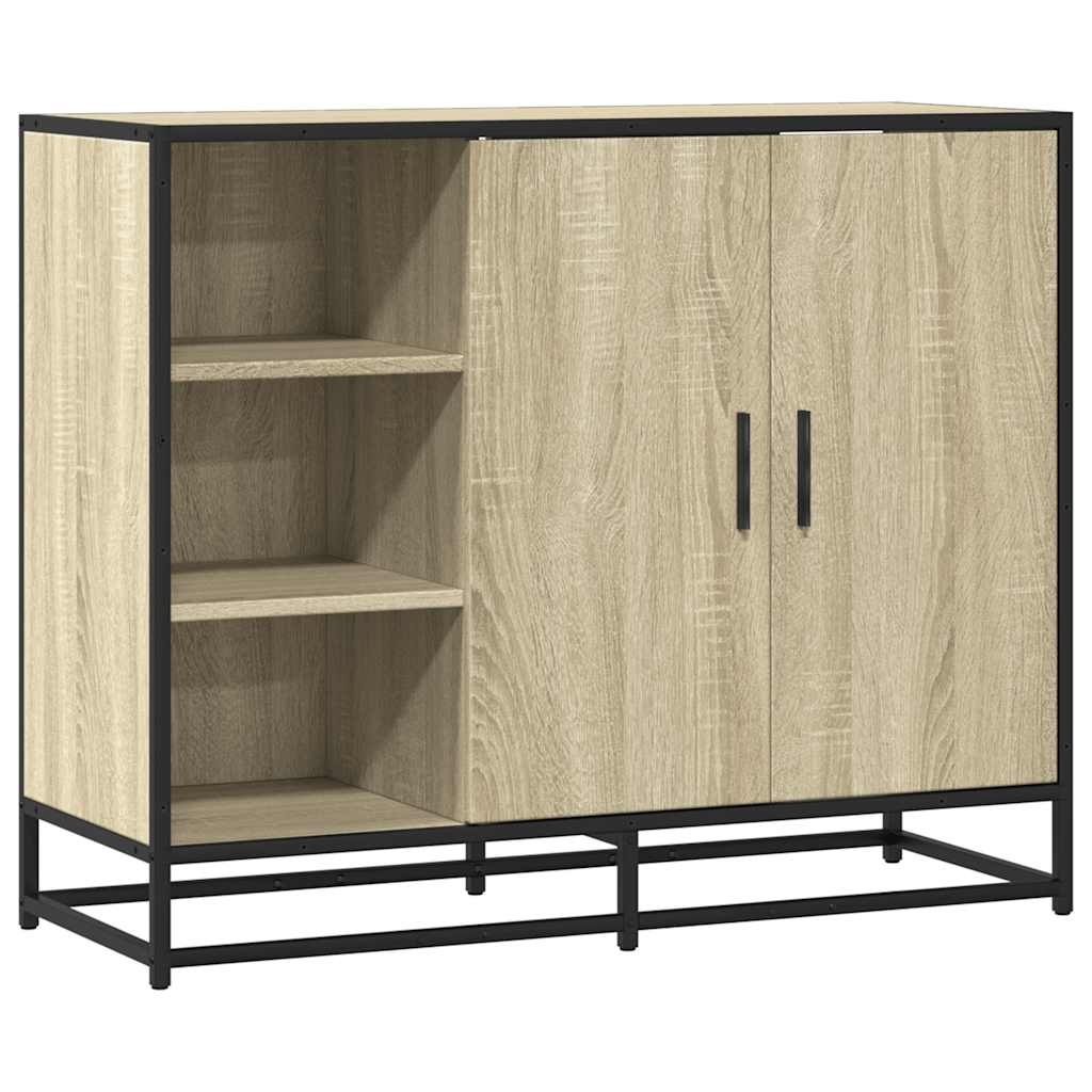 vidaXL Dressoir 92x35x76 cm bewerkt hout sonoma eikenkleurig