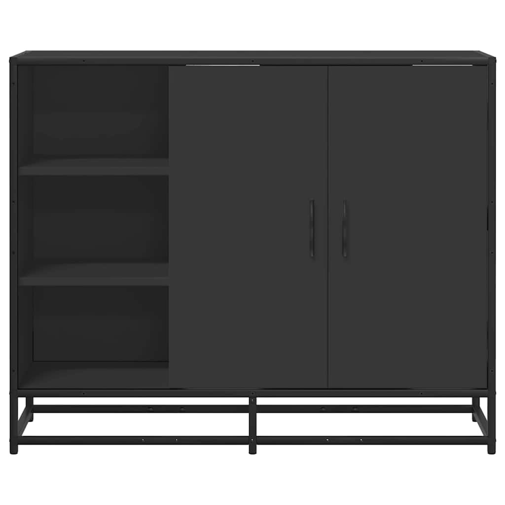 vidaXL Dressoir 92x35x76 cm bewerkt hout zwart
