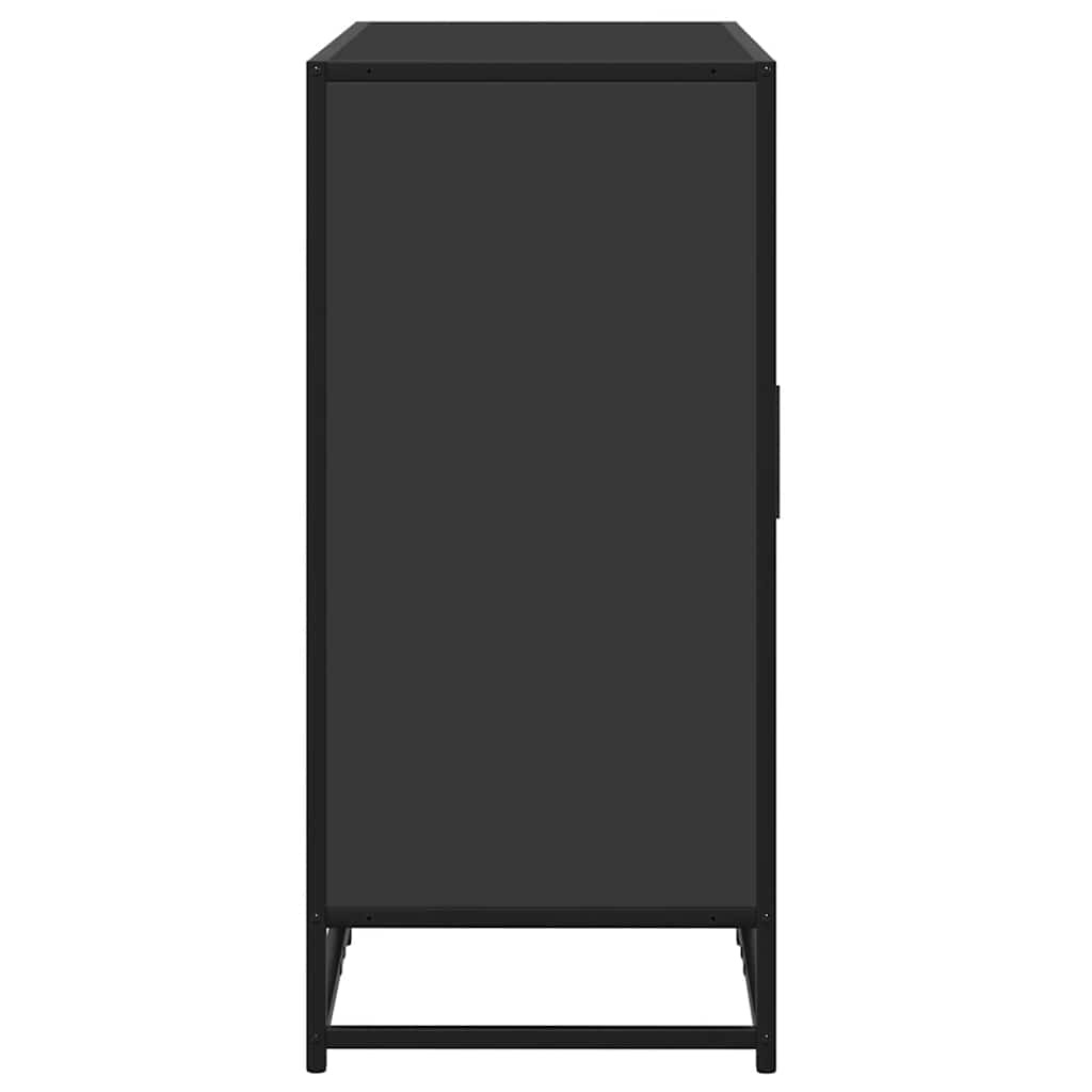 vidaXL Dressoir 92x35x76 cm bewerkt hout zwart