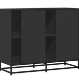 vidaXL Dressoir 92x35x76 cm bewerkt hout zwart
