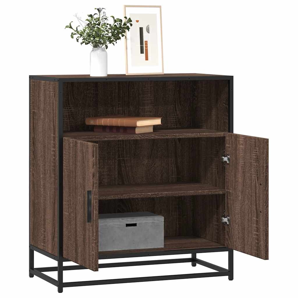 vidaXL Dressoir 68x35x76 cm bewerkt hout bruin eikenkleur