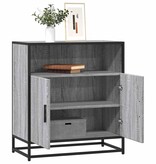 vidaXL Dressoir 68x35x76 cm bewerkt hout grijs sonoma eikenkleurig
