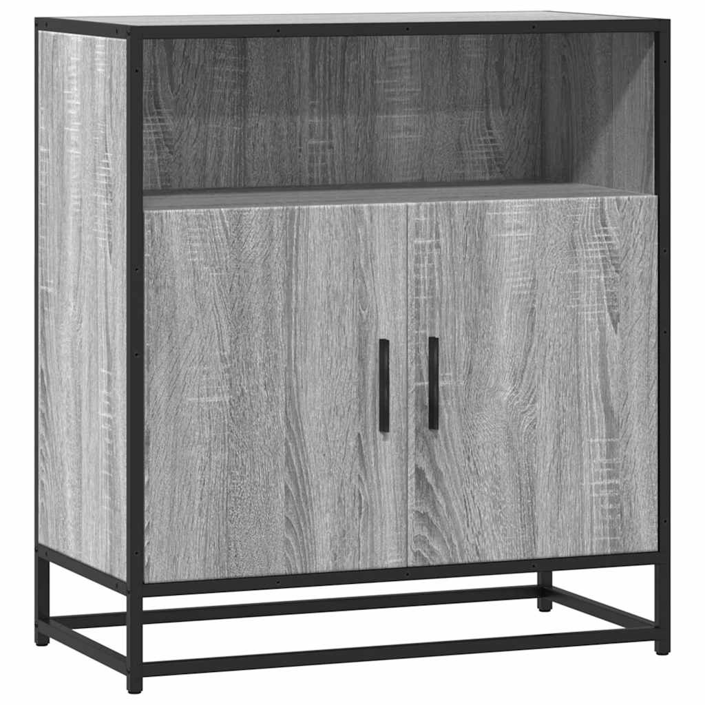 vidaXL Dressoir 68x35x76 cm bewerkt hout grijs sonoma eikenkleurig