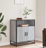 vidaXL Dressoir 68x35x76 cm bewerkt hout grijs sonoma eikenkleurig