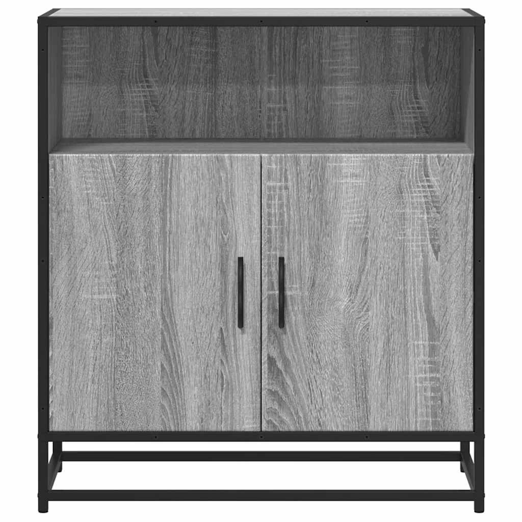 vidaXL Dressoir 68x35x76 cm bewerkt hout grijs sonoma eikenkleurig