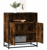 vidaXL Dressoir 68x35x76 cm bewerkt hout gerookt eikenkleurig