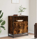 vidaXL Dressoir 68x35x76 cm bewerkt hout gerookt eikenkleurig