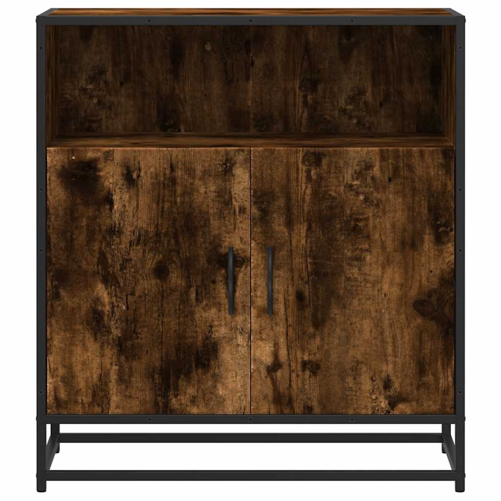 vidaXL Dressoir 68x35x76 cm bewerkt hout gerookt eikenkleurig