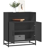 vidaXL Dressoir 68x35x76 cm bewerkt hout zwart