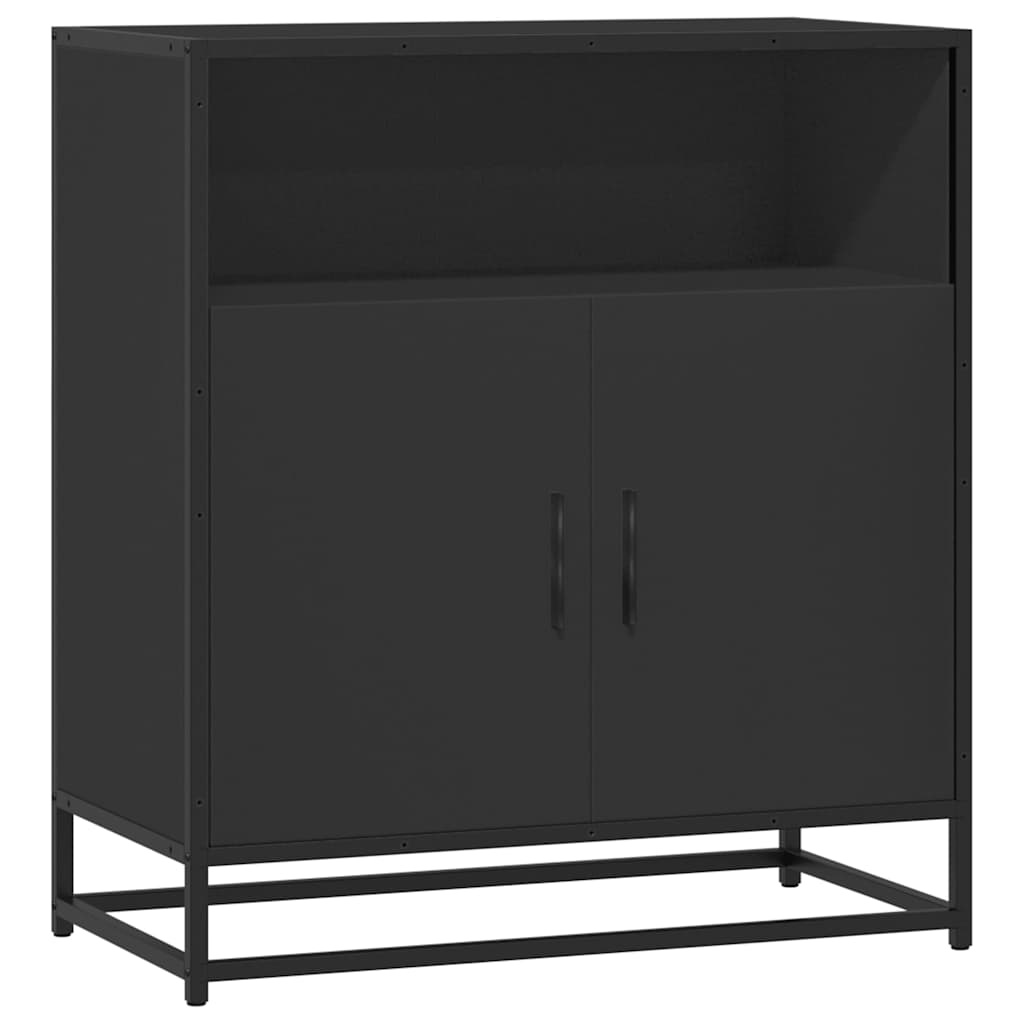 vidaXL Dressoir 68x35x76 cm bewerkt hout zwart