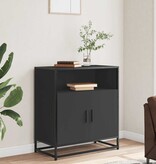 vidaXL Dressoir 68x35x76 cm bewerkt hout zwart