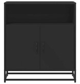 vidaXL Dressoir 68x35x76 cm bewerkt hout zwart