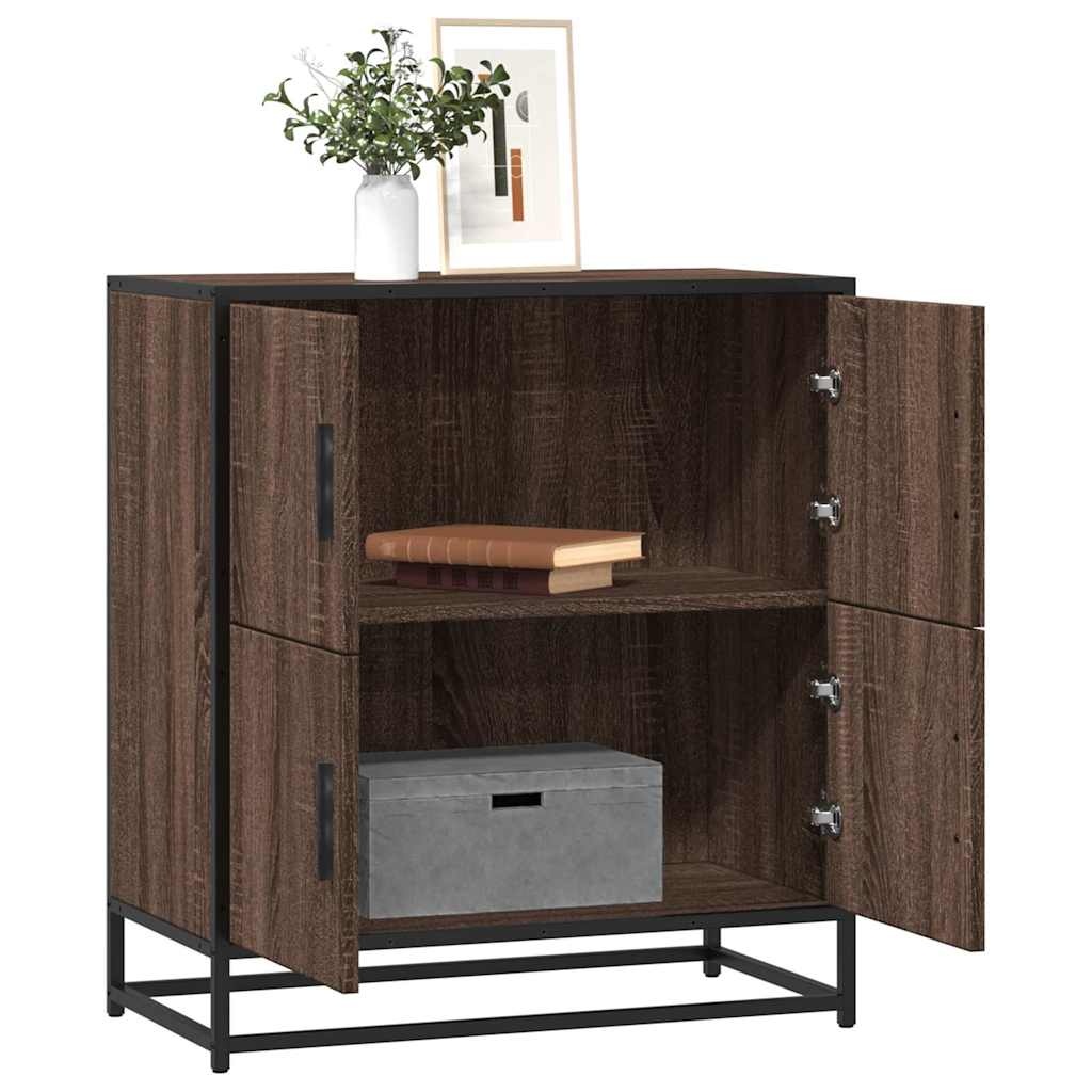 vidaXL Dressoir 68x35x76 cm bewerkt hout bruin eikenkleur
