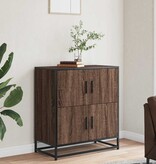 vidaXL Dressoir 68x35x76 cm bewerkt hout bruin eikenkleur