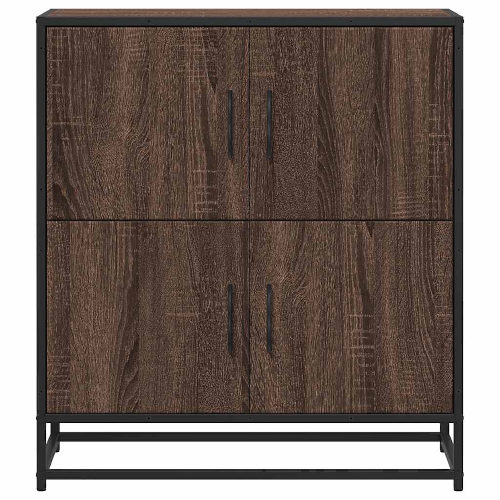 vidaXL Dressoir 68x35x76 cm bewerkt hout bruin eikenkleur