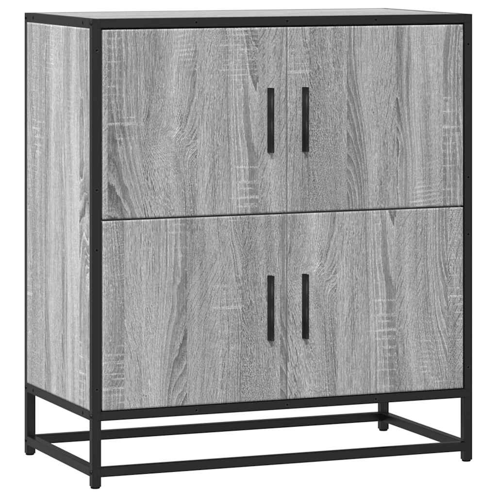vidaXL Dressoir 68x35x76 cm bewerkt hout grijs sonoma eikenkleurig