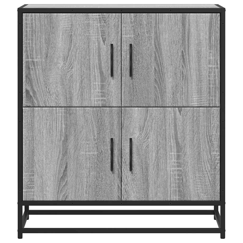 vidaXL Dressoir 68x35x76 cm bewerkt hout grijs sonoma eikenkleurig