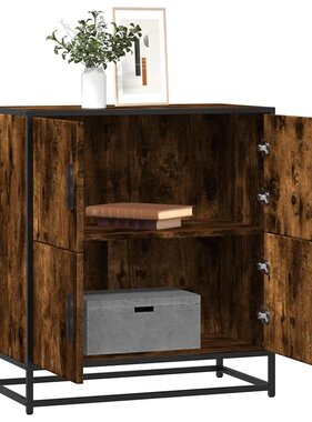 vidaXL Dressoir 68x35x76 cm bewerkt hout gerookt eikenkleurig