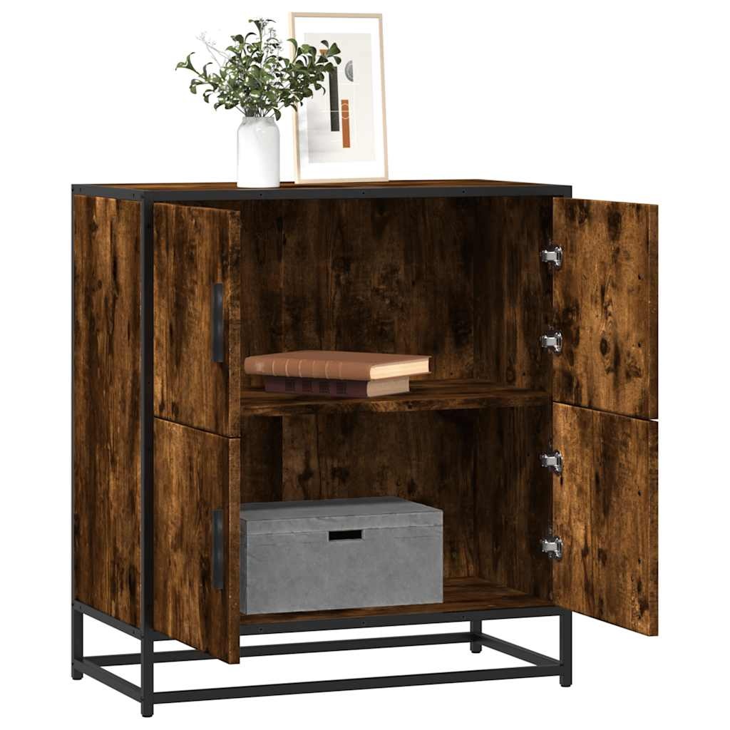 vidaXL Dressoir 68x35x76 cm bewerkt hout gerookt eikenkleurig